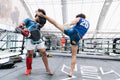 Afternoon Muay Thai group training session at Revolution Gym