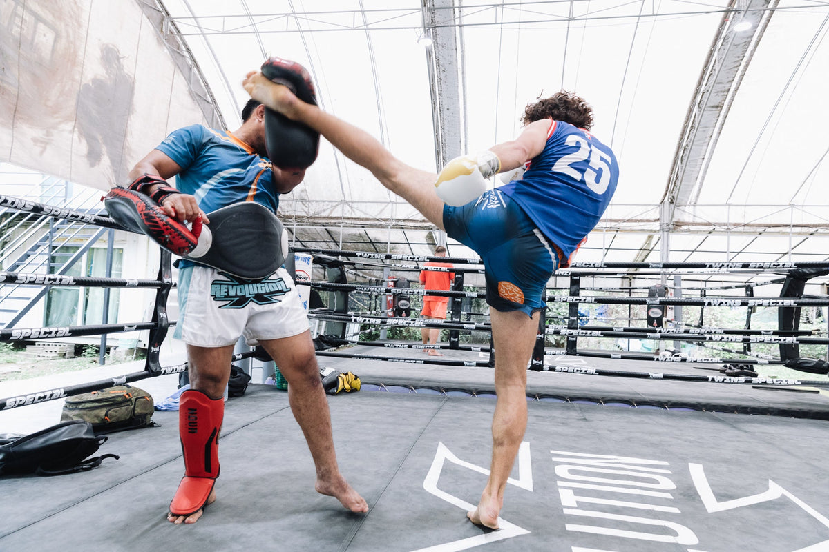 Afternoon Muay Thai group training session at Revolution Gym
