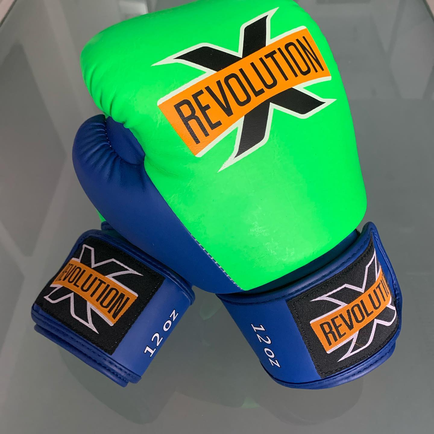 Revolution X Boxing Gloves Green Black