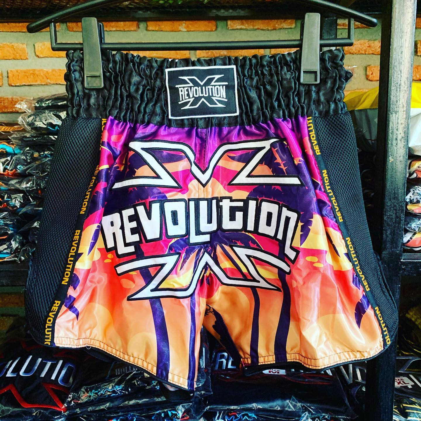 Revolution X Muay Thai Shorts Sunset Palm